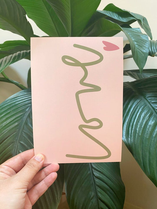 LOVE XL Khaki on Pink