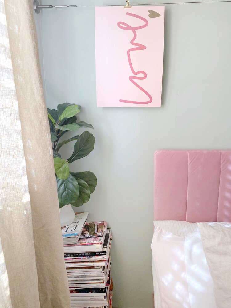 LOVE XL  Pink on Pink with Khaki Heart