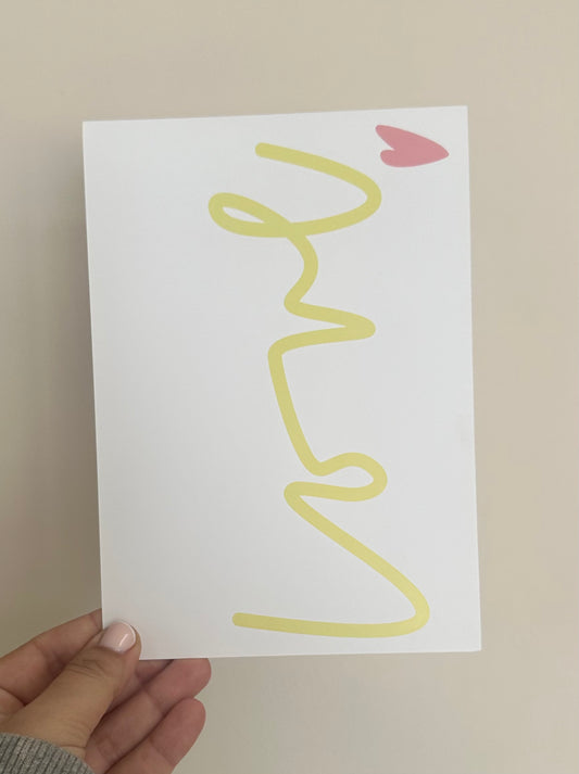 LOVE XL White with Yellow