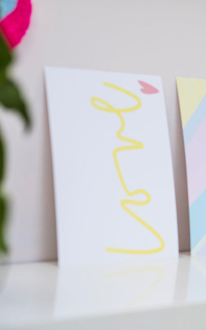 LOVE XL White with Yellow